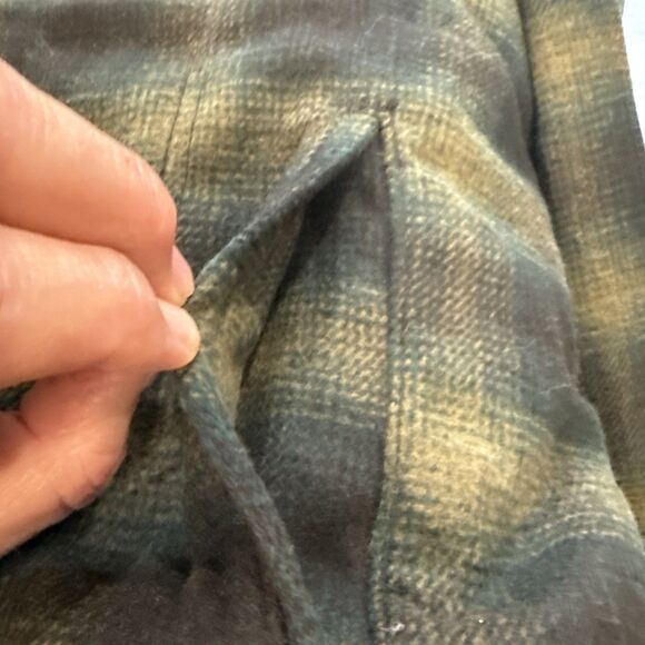 LEVIS A60300003 PLAID GREEN XLARGE SHERPA RELAXED TRUCKER JACKET MENS NWT NEW - Picture 9 of 11